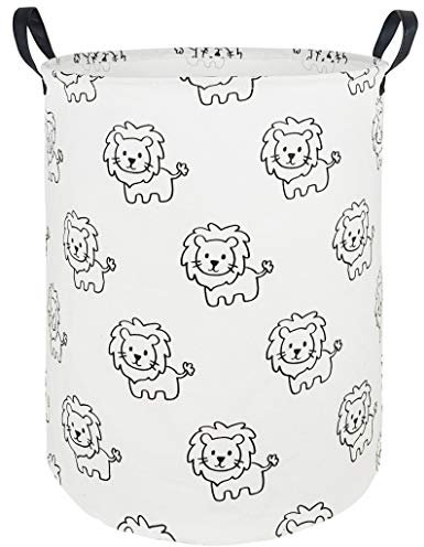 KUNRO Großer Aufbewahrungskorb, Spielzeugbox, Wäschesack, faltbar, Kleidung, Kindergeschenk, Organizer, Truhe, wasserdichte Beschichtung, Organizer, Wohnheim, Kinderzimmer (Löwe)