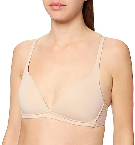 CALIDA Eco Sense Triangel-BH dam, bygellös, sömlösa kupor, justerbara remmar, snabbtorkande och lukthämmande, Ros hy, 70B