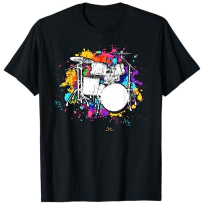 Schlagzeug Tshirt für Drummer Herren Drumset Drums Kinder T-Shirt