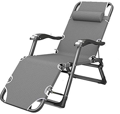 DUNAKE Komfortable Schwerelosigkeit Liege Terrasse,Relaxliege Liegestuhl, Gartenliege Sonnenliege,praktische Klappliege,Verstellbar Rückenlehne, Ergonomische Atmungsaktive Sonneliege Gartenstuhl