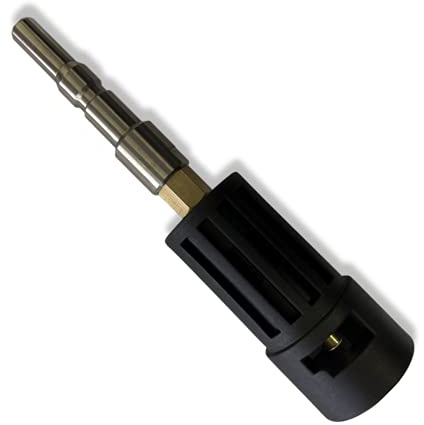 M&M Smartek Adapter Nilfisk D12 auf Kärcher Bajonett | Robuster Adapter verbindet kompatible Hochdrucksysteme; Anschlussform, Gewinde, Dornmaß und Geräteserie vor dem Kauf prüfen.