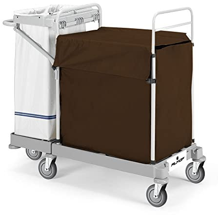 Carrello portabiancheria professionale con ruote e sacco in tela lt.200 e portasacco lt.120 raccolta biancheria sporca servizio lavanderia albergo, hotel, ospedale, cliniche e case di cura e di riposo