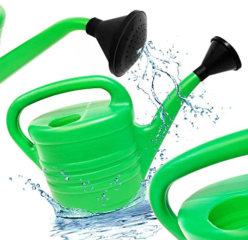 BAUSTER® Arrosoir de Jardin en Plastique 5L - Douchette d'Arrosage pour Fleurs, Intérieur et Extérieur - Fonctionnel, Vert