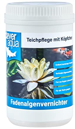 CleverAqua Fadenalgenvernichter mit Aktivsauerstoff effektives Algenmittel gegen Fadenalgen im Teich (1000g)