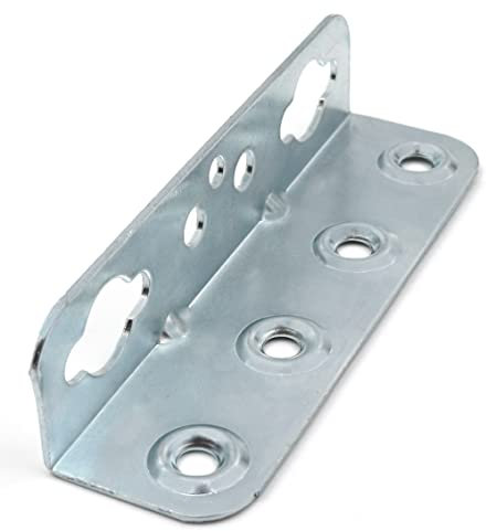 Design61 4 conectores de cama, ángulo de cama, herrajes de cama, conexión angular, altura regulable, 98 mm