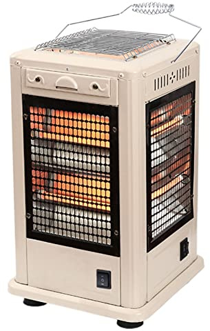 Quartz Convector Heater Portable Heaters Fosr Home Low Energy Barbecue Freestanding for Indoor Bathroom home (white,16.93X9.84X9.84in)