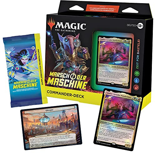 Magic: The Gathering Marsch der Maschine Commander-Deck – Zeit für Bastelei (Sammler-Booster-Probepackung und Zubehör - Deutsche Version)