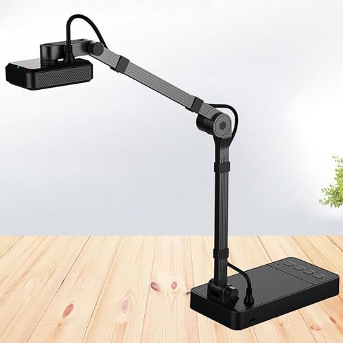 BDJSN USB Document Camera, 30 Frames/S Foldable Book Scanner, 3-Level LED Light, Up and Down, Left and Right Image Inversion, for Distance Teaching and Classro