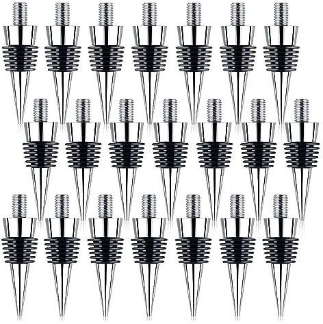 Grnlucja 21Pcs Bottle Stopper Zinc Alloy Wine Bottle Stopper Kits Ring Wine Topper Reusable Wine Corks Bottle Stopper Inserts