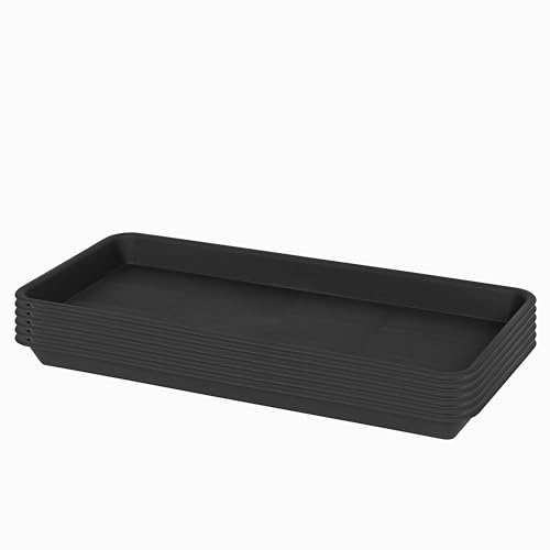 VUWEZ Rechteckige Pflanzschale, Pflanzentropfschale, Blumentopfuntersetzer, Pflanzenkeimschalen, Pflanzuntersetzer