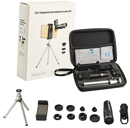 Gadpiparty Handy-kameraobjektiv Teleobjektiv Weitwinkelobjektiv Makroobjektiv und Fisheye-objektiv für Mobile Fotografie und Videografie