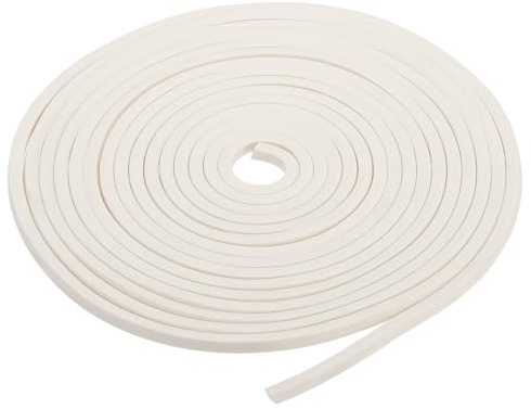 PATIKIL 1/4 Wx1/4 Tx16.4Ft Silicone Foam Seal Strip, High Density Square Solid Sponge Rubber Weather Stripping Cord for Sealing Gap Blocker Insulation, White