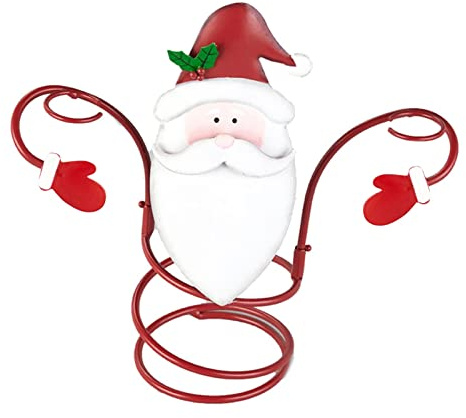 Holiday Wine Bottle and Glass Holder Wine Racks Santa Metal Racks for Christmas Home Decor Kitchen Storage Rack