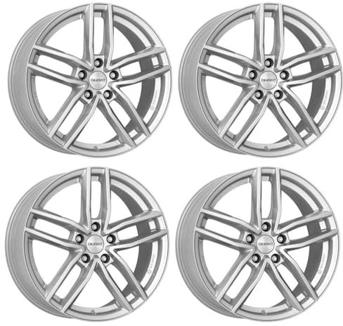 Dezent Llantas TR Silver 7.5Jx17 ET27 5x112 compatibles con Audi A4 A5 A6 A7 A8 Q5 A5