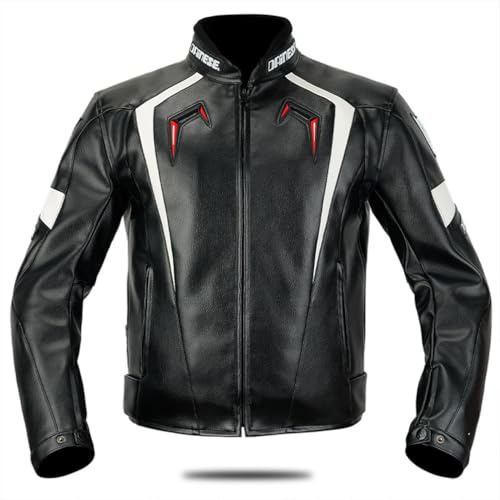 Baymate Blouson Moto Homme Armored Équipement de Protection pour Moto Blouson Cuir Homme Moto Vestes de Sport Homme pour Racing Camping de Chasser