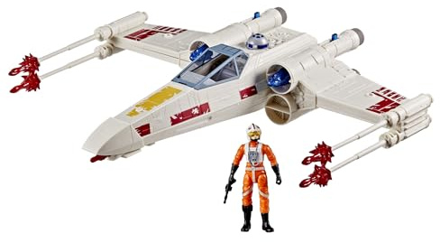 Star Wars Epic World of Action Luke Skywalkers Force Strike X-Flügler | 10,2 cm große Actionfigur und Fahrzeug, Spielzeug für Jungen und Mädchen ab 4 Jahren
