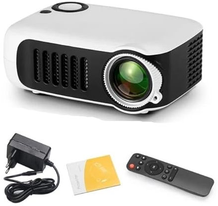 MINI Proiettore Videoproiettori LED 3D Portatili Cinema Teatro Giochi Proiettore Laser Smart TV BOX 1080P 4K Tramite Porta HD(White)