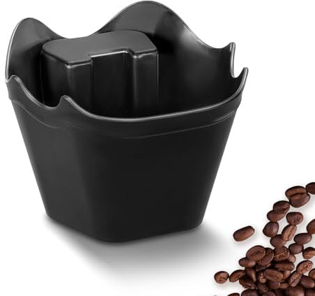 Coffee Knock Box, Ailelan Espresso Knock Box Coffee Bin Coffee Machine Accessories, Shock-Absorbent Coffee Grounds Knock Box Barista Accessories Coffee Knocking Box for Home Barista