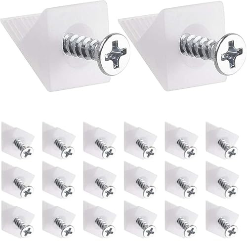 YANGWEN 100 Piezas Cuñas de Reparación para Cajones - Soporte de Fijación Blanco, Ajuste Inferior para Muebles - Kit de Montaje y Nivelación de Cajones de Plástico