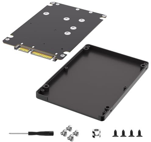 mSATA to SATA 3.0 Converter, External 2 in 1 mSATA to SATA 3.0 Adapter Riser with Protective Case