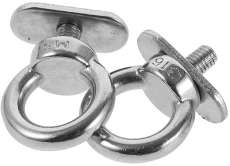 EXHUMKY 2 Stück Edelstahl Zurrösen Schrauben Kajak Schienenbefestigung Kajakzubehör Mit Ring Ösen Bolzen Für Angelkajak Rigging