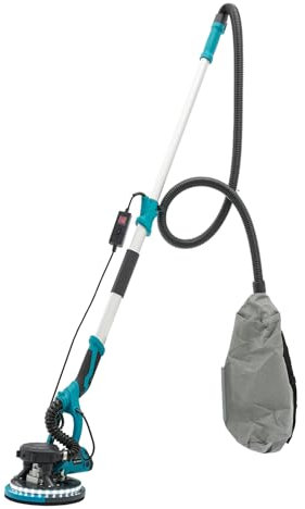 750W Trockenbauschleifer Wand & Deckenschleifer mit 120-220cm Teleskop-Stiel, Wandschleifer 6 Gang-Speed Trocckenbauschleifer mit 90° Neigbarer Kopf (Hellblau)