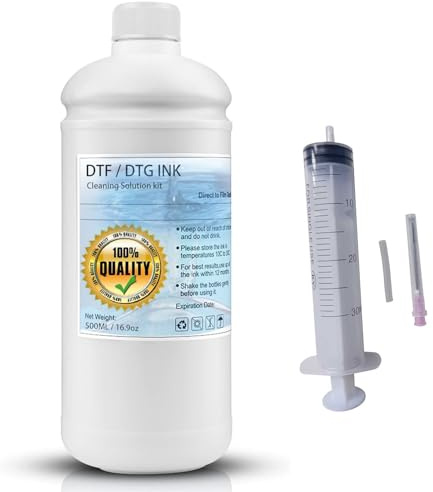 SAIBOYA DTF/DTG Cleaning Solution kit 500ml Compatible for F2000 F2100 DTG Printers Et-8550 L1800 L800 Xp15000 R2400 P400 P800 and More Printer Print Head Cleaner，Upgraded Solution (16.9oz)