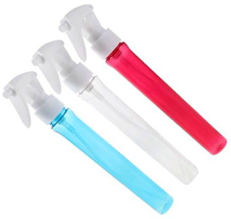 Anneome 3 Piezas Spray Botellas Recargables para Peluquería Pulverizador Fino de Agua Botellas Mini para Hidratación Rápida y Cuidado Salón Colores Rojo Transparente y Azul