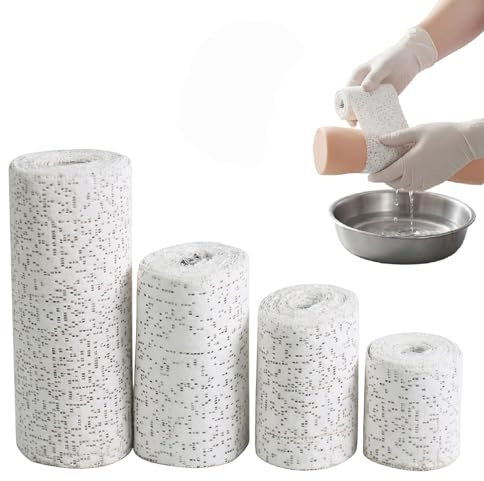 Plaster of Paris Bandage, Plaster Bandage, 5/7.5/10/15 x 270cm, 8 Rolls | Comfortable and Breathable, for Model Making, Fracture Fixation, and Deformity Correction