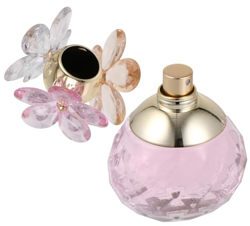 Toyvian Profumo da Donna Delicato e Fresco Fragranza Floreale, Bottiglia in Vetro Rosa Portatile per L'uso Mattutino