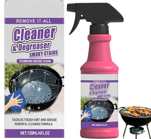 Jakehoe Heavy Duty Gril Huiledestruction Spray,2026 Jakehoe Nettoyant Barbecue Nettoyants Cuisine,Oven and Gril Cleaner,Nettoyant Grille Barbecue,Produit Menager Entretien Maison,120 ml