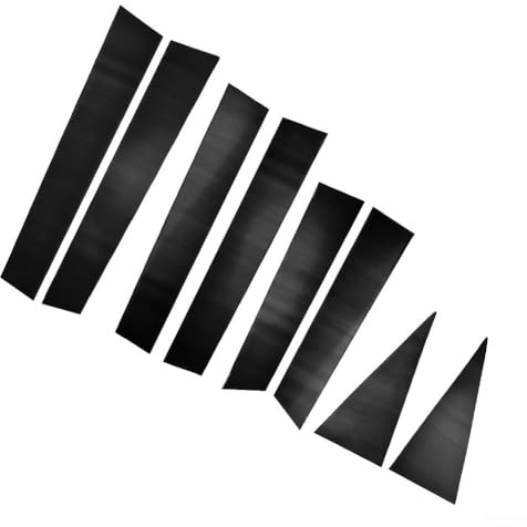 8pcs negro brillante pilar postes molduras molduras para 2014-2018, PC plástico coche exterior decoración tiras B pilar cubiertas accesorios