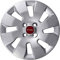 SERIE 4 COPRICERCHI BORCHIE COPPE RUOTA 14 PANDA 2012 IN POI LOGO ROSSO NON ORIGINALI
