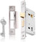 XFORT 3 Lever Polished Chrome Mortice Sashlock 65mm, Door Lock with Key for Internal Doors, CE Approved and Fire Rated Protection