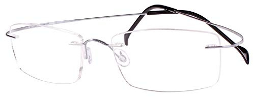Agstum Reines Titan randloser Rahmen optische Scharnierbrille für Damen und Herren
