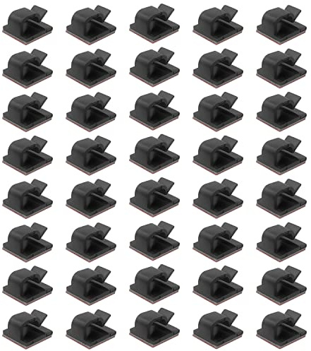 ALLY-MAGIC Cable Clips Self Adhesive Cable Clips Organizer Cable Wire Management for Desk Wall Workshop Home Office Outdoors Christmas Decorations Y6-DLJ (Black)