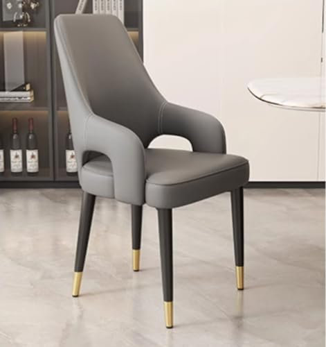 Modernes Ledersessel-Set mit Metallbeinen, stilvoller Eckstuhl für Wohnzimmer, Schlafzimmer und Büro