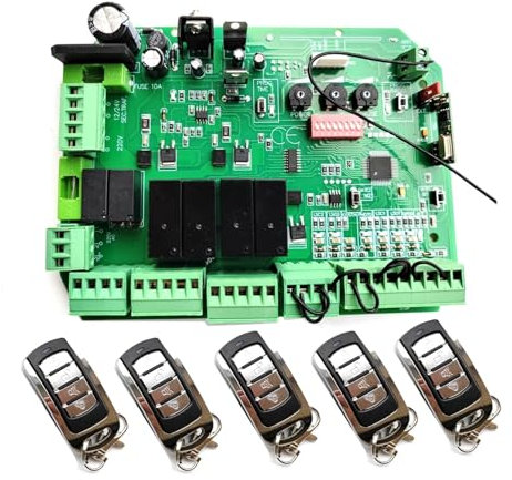 YQVEOT Tableau de Commande de l'opérateur de Portail Carte électronique 24VDC de Panneau de Commande de Porte battante Automatique de Remplacement pour kit Portail Coulissant(Kit 0)