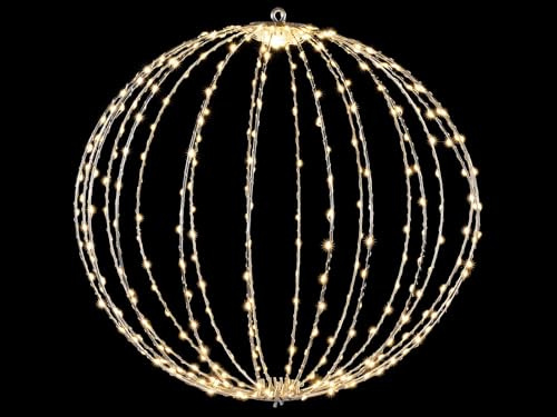 Gruppo Maruccia - Palla di Natale Luminosa da Appendere con 360 LED - Uso Interno ed Esterno - Diametro 50 cm