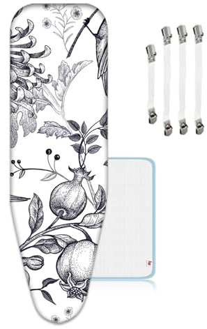 ZJBKX Copriasse da stiro extra large, 160 x 60 cm, 4 clip e 1 panno da stiro, XXL
