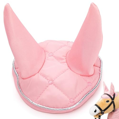 Hoofly Hobby Horse Zubehör – Fliegenhaube in Pink für Hobby Horses [TÜV geprüft] - Ideal für Spiel & Training