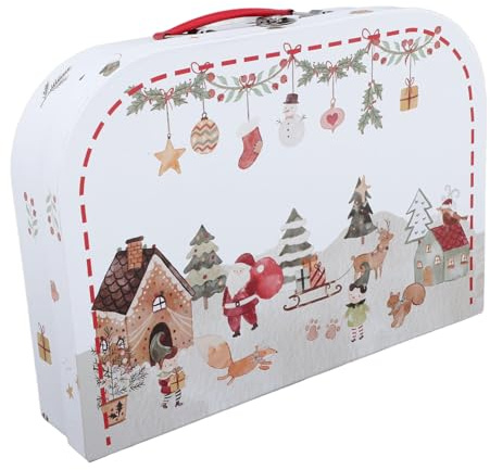 Anneome Papierbox Handkoffer 34x24x7,5cm Weiß Verpackungskarton Tragbare Geschenkbox Mit Tragegriff Dekorative Aufbewahrungsbox Für Süßigkeiten Party Deko