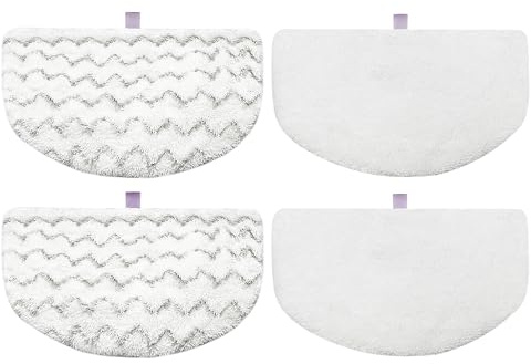 4 Pack Steam Mop Pads for Bissell Powerfresh Steam Mop 1940 1440 1544 1806 2075 Series, Model 19402 19404 19408 19409 1940A 1940F 1940Q 1940T 1940W B0006 B0017, Microfiber Washable, Reusable | 1440 1544 1806 2075 Series, Model 5938 19402 19404 19408 19409 1940A 1940F 1940Q 1940T 1940W, Microfiber Washable, Reusable