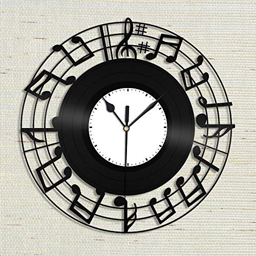 Orologio per spartiti, Spartiti per pareti, Orologio con Note Musicali, Orologio Grande per Musica Design Vintage per Ufficio Bar Room Home Decor