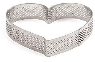 Decora 0064085 PERFORIERTER EDELSTAHL HERZ BACKRAHMEN 10 X 9 X 2 H CM, Grau