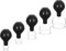 Navaris Ventosas de masaje corporal - Set 5x Ventosa de cristal de borosilicato para relajación de músculos - Kit de bienestar deportistas - Negro