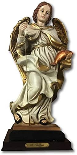 Großer Erzengel Raphael Statue Religiöse Figur Skulptur Ornament Engel der Heilung 30 cm