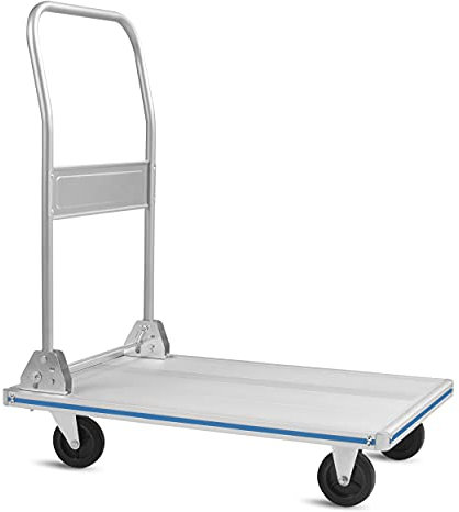 Flachbettwagen aus Aluminium, zusammenklappbar, 200 kg Kapazität (73,7 cm L x 19 B)