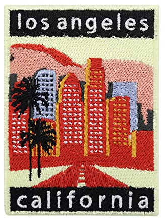 Finally Home Los Angeles California City Patch zum Aufbügeln | LA Patches, USA Bügelbild, Amerika Aufbügler, Kalifornien Bügelpatch, Palmen Aufnäher
