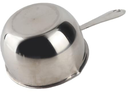 Butterwärmer, Induktions-Unterhitze, gleichmäßiger Edelstahl, doppelter Ausguss, Milchtopf, rostfrei, verlängerter Griff, All-in-One-Design, Butterschmelztopf mit Aufhängeloch für(300ML)